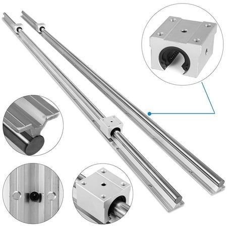 Dilengkapi Aluminium LinearSilindris Panduan LinearBearingRail Slide Guide Shaft Rod, Ukuran:1500mm