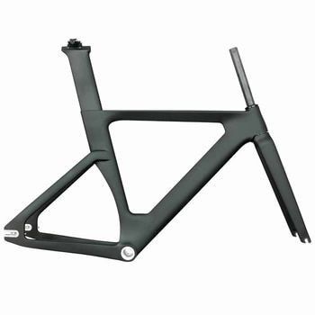 Customized Full Carbon Track Frame BSA Single Speed Carbon Track Road Bike Frames 700c Rigid Fixed Gear Bike Frameset