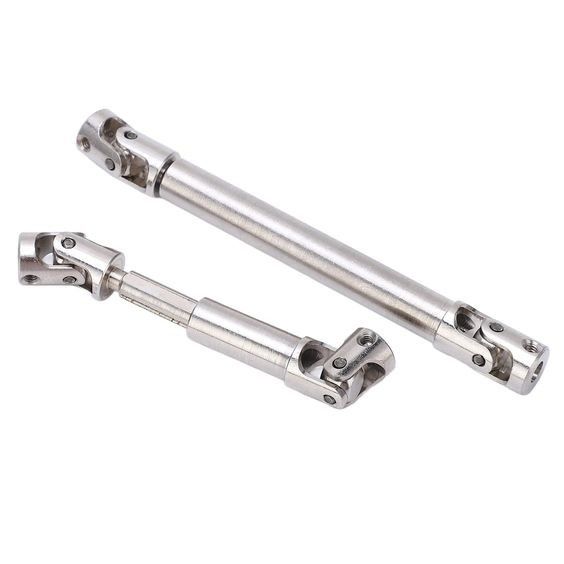 Drive Shaft Set, CNC Steel Perak 2pcs RC Center Driveshaft awet Untuk AXIAL SCX24 JT 1/24 Crawler Car