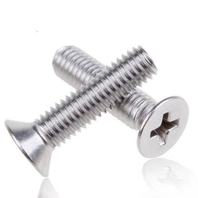 C1022 304 316 Baja tahan karat Csk Head ISO7046 Bolt Cross Recessed Flat Head Mesin Sekrup