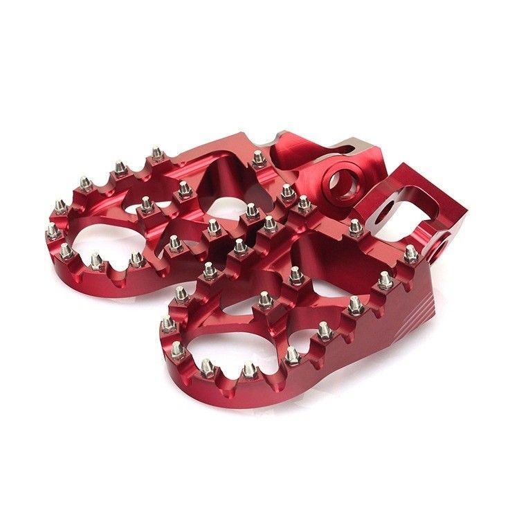 Pembuatan Batch Kecil Customized CNC Machined High-Performance Metal Aluminium Motorcycle Dirt Bike Footpegs