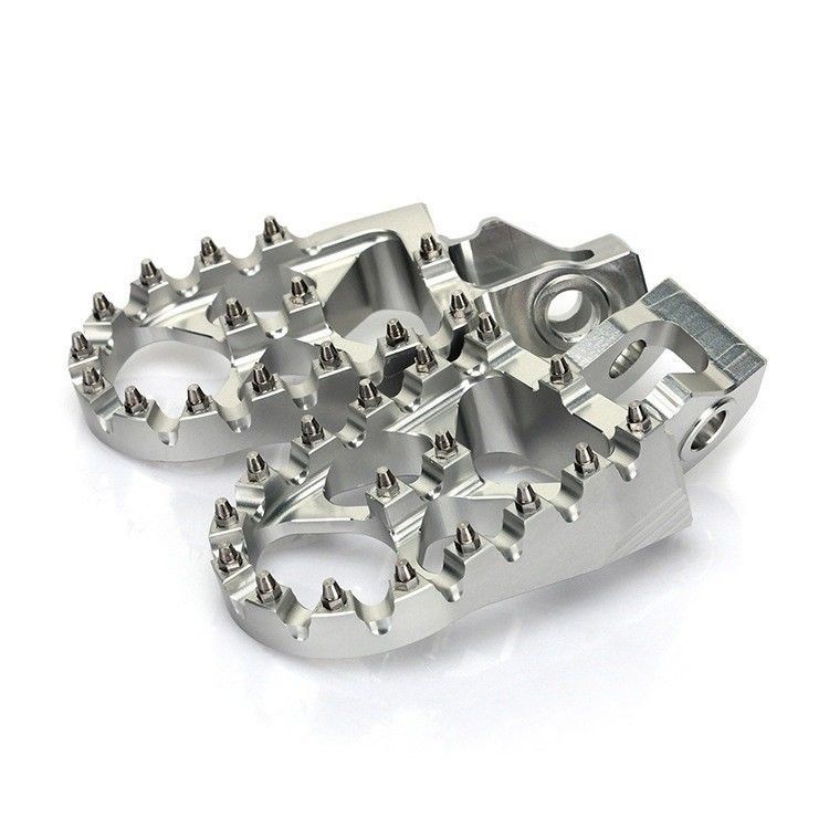 Pembuatan Batch Kecil Customized CNC Machined High-Performance Metal Aluminium Motorcycle Dirt Bike Footpegs