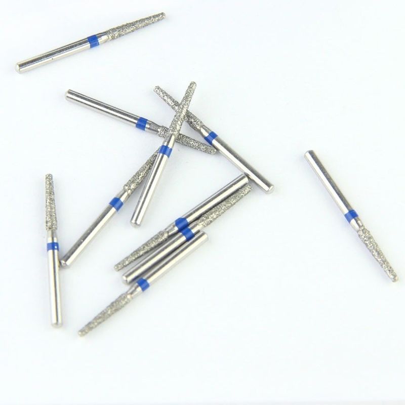 Medium Grit Taper Round Edge Fg Kecepatan Tinggi Ce ISO Sertifikasi Dental Diamond Bur Instrumen Gigi